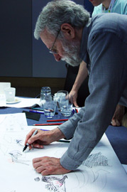 Don Norman does some drawing.